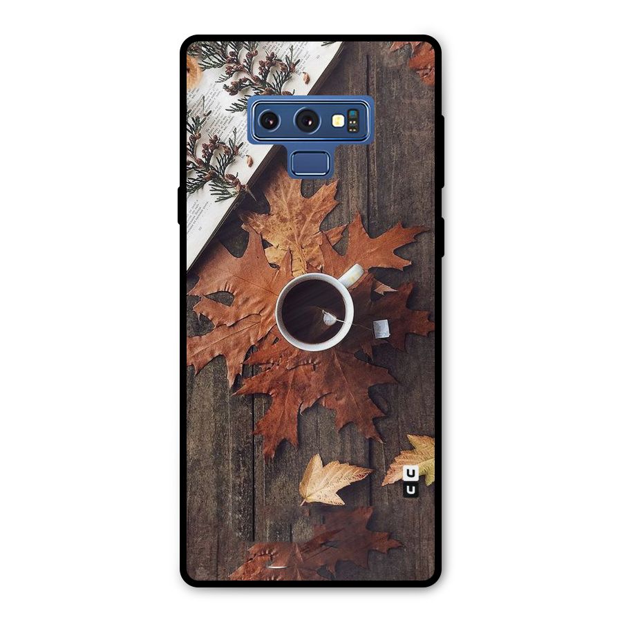 Fall Leaf Coffee Metal Back Case for Galaxy Note 9
