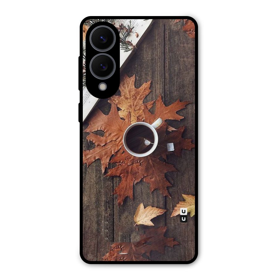 Fall Leaf Coffee Metal Back Case for Galaxy S25 Edge