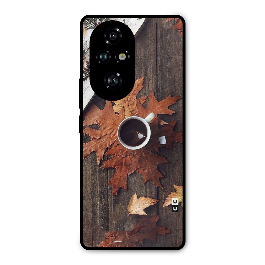 Fall Leaf Coffee Metal Back Case for Honor 200 Pro