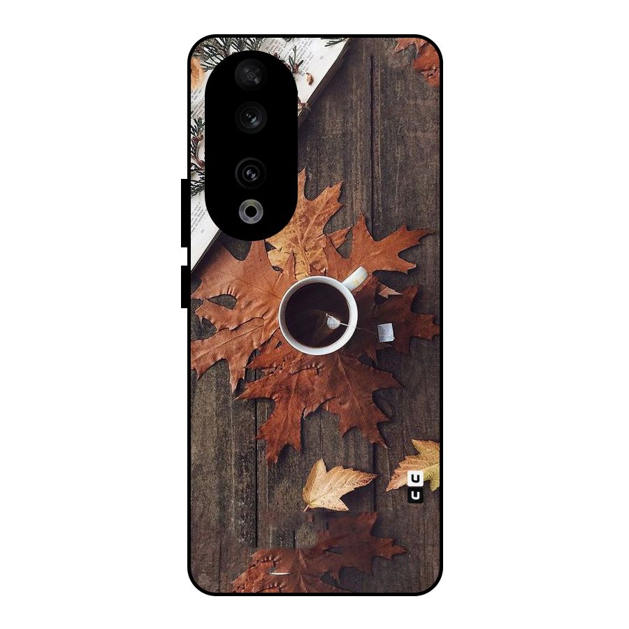 Fall Leaf Coffee Metal Back Case for Honor 90
