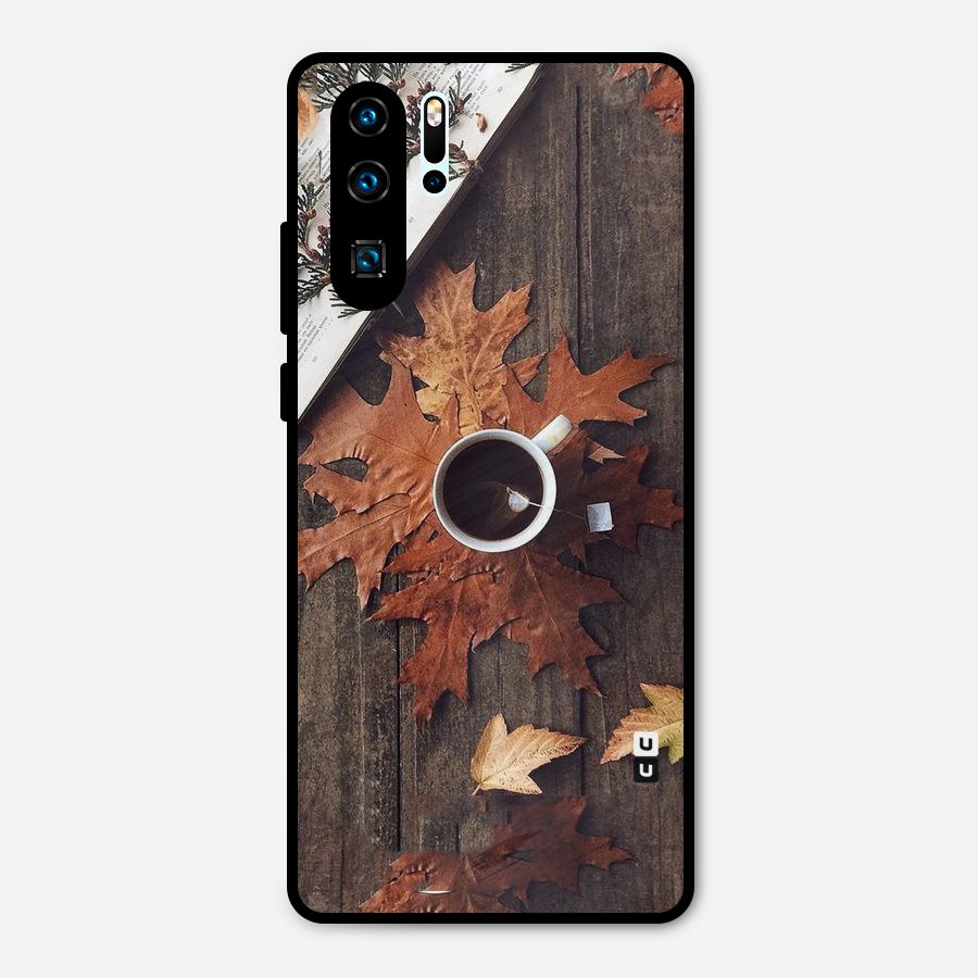 Fall Leaf Coffee Metal Back Case for Huawei P30 Pro