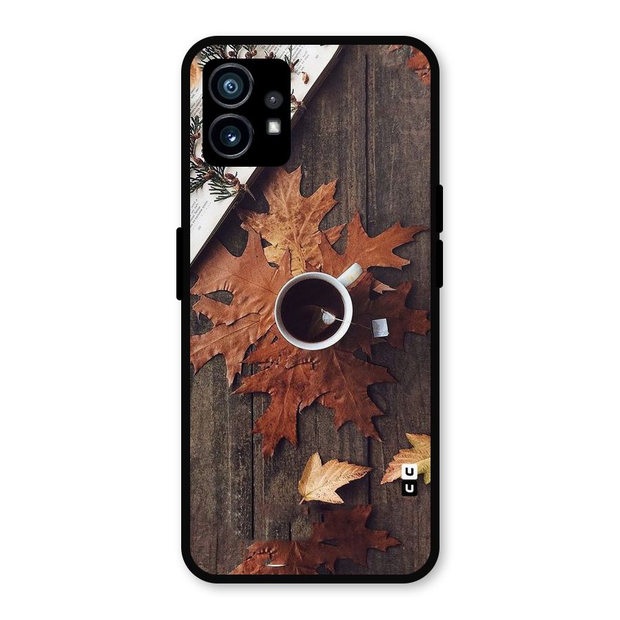 Fall Leaf Coffee Metal Back Case for Nothing Phone 1
