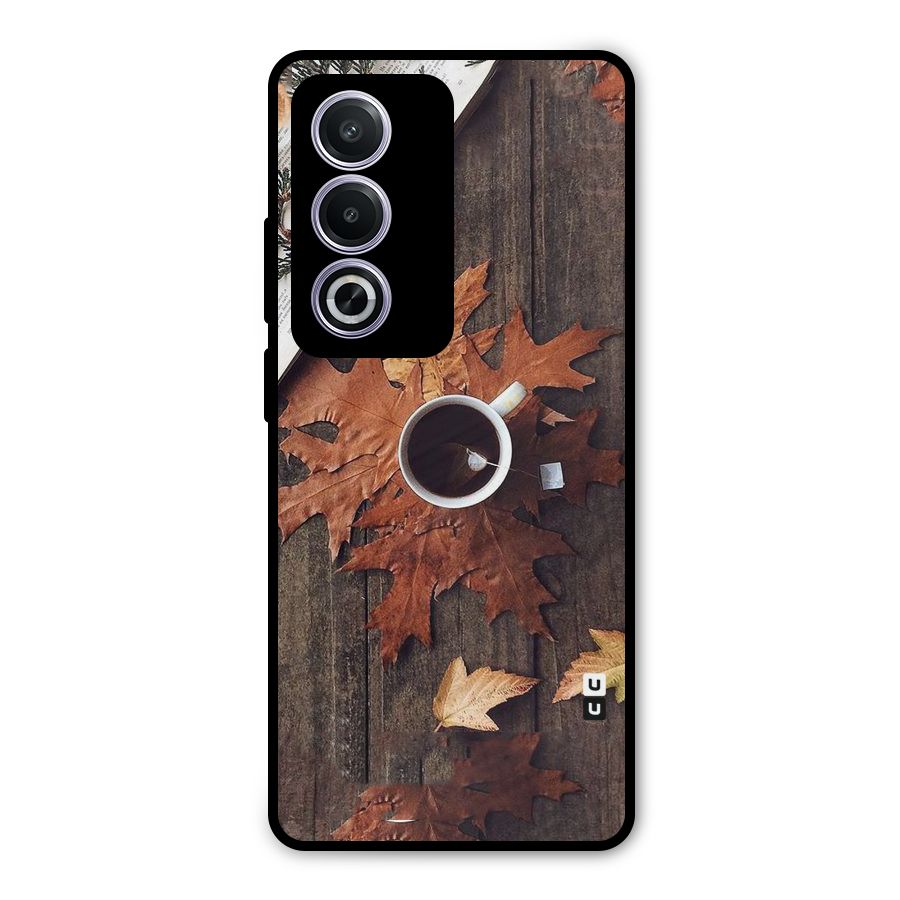 Fall Leaf Coffee Metal Back Case for Oppo K12x