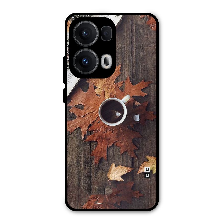 Fall Leaf Coffee Metal Back Case for Oppo Reno13 Pro