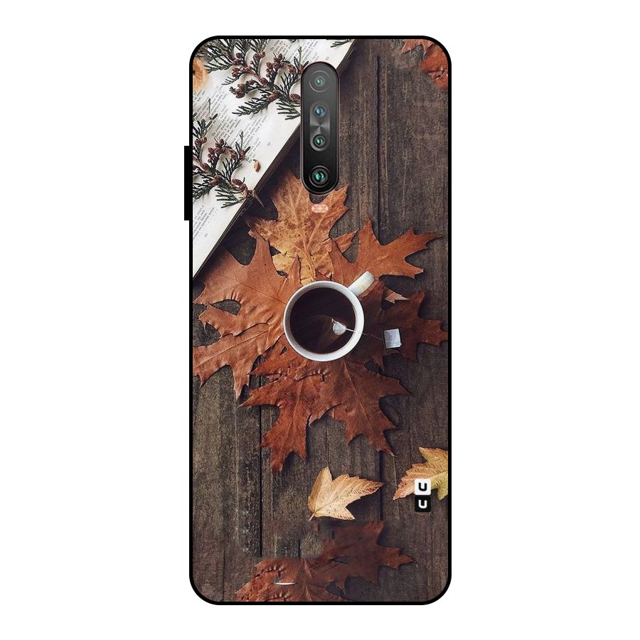 Fall Leaf Coffee Metal Back Case for Poco X2