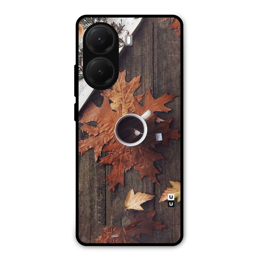Fall Leaf Coffee Metal Back Case for Poco X7 Pro