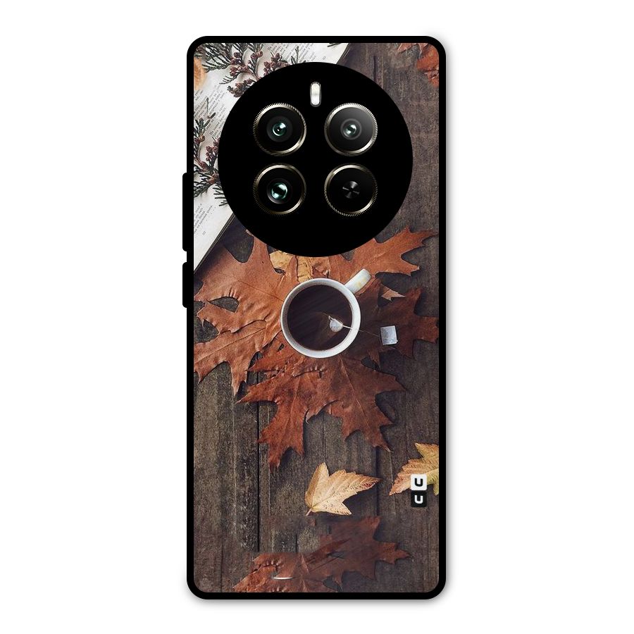 Fall Leaf Coffee Metal Back Case for Realme 12 Pro