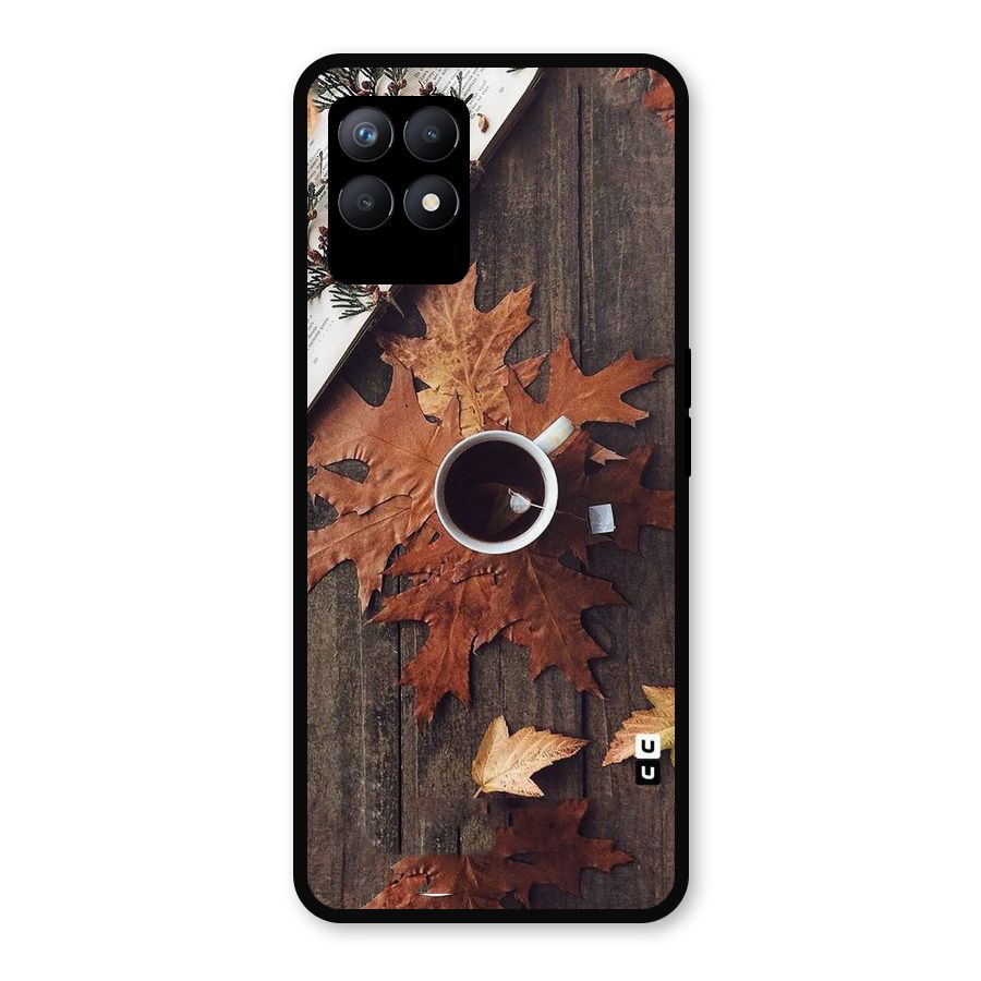 Fall Leaf Coffee Metal Back Case for Realme 8i