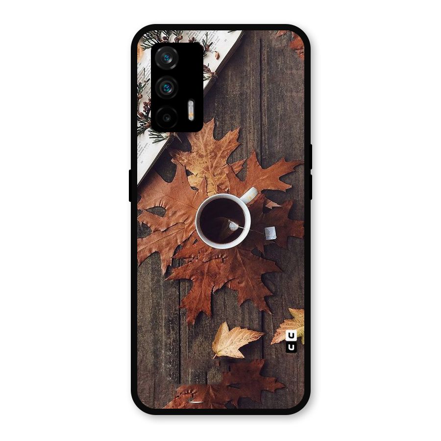 Fall Leaf Coffee Metal Back Case for Realme GT 5G