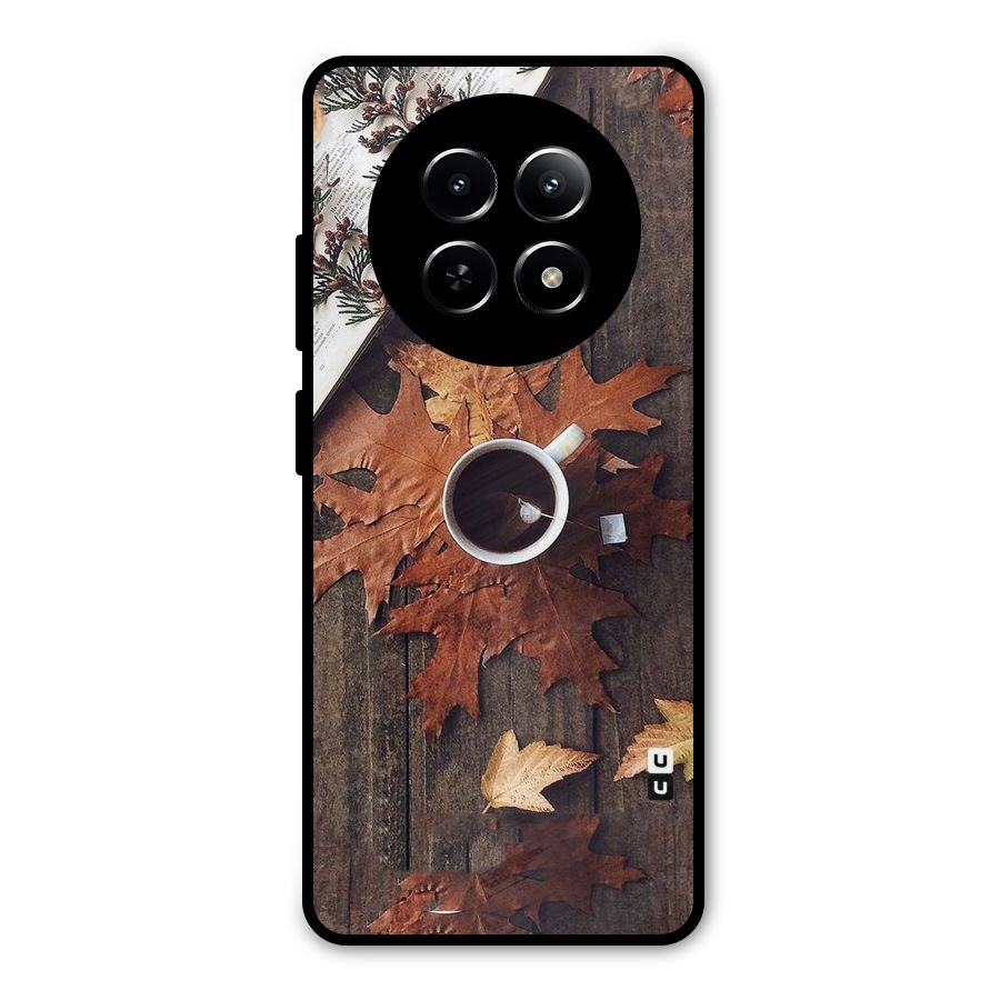 Fall Leaf Coffee Metal Back Case for Realme Narzo 70x 5G
