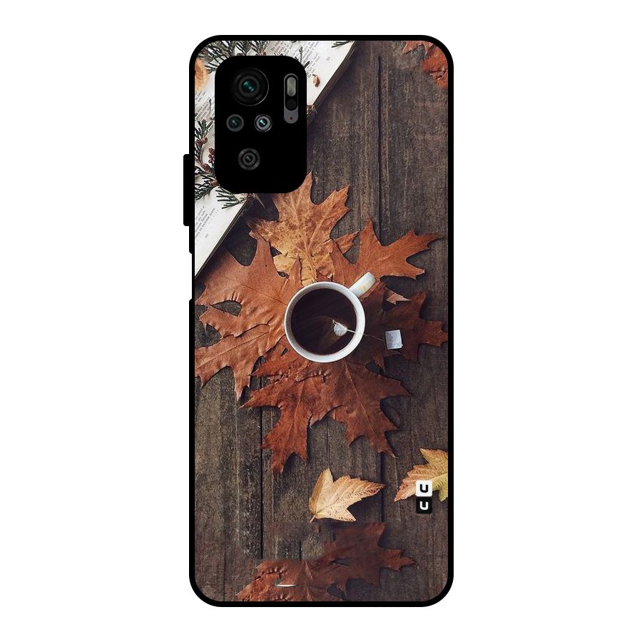 Fall Leaf Coffee Metal Back Case for Redmi Note 10S