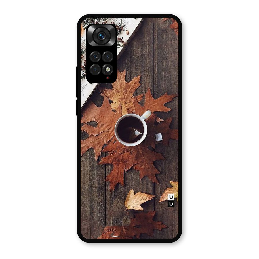 Fall Leaf Coffee Metal Back Case for Redmi Note 11