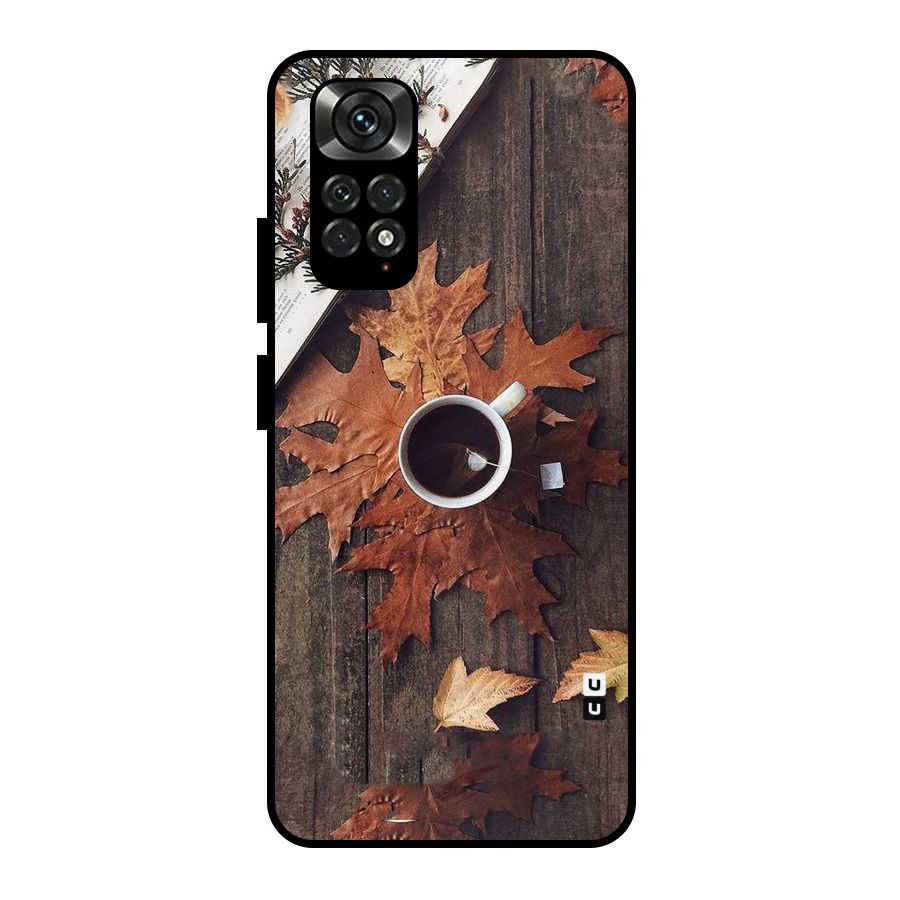 Fall Leaf Coffee Metal Back Case for Redmi Note 11 Pro Plus 5G