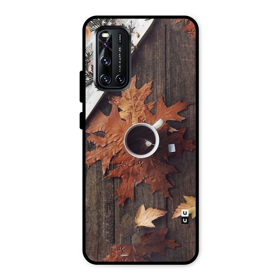 Fall Leaf Coffee Metal Back Case for Vivo V19