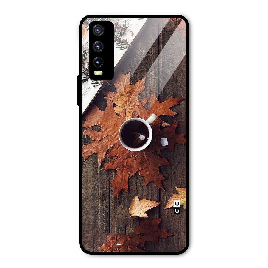 Fall Leaf Coffee Metal Back Case for Vivo Y20t