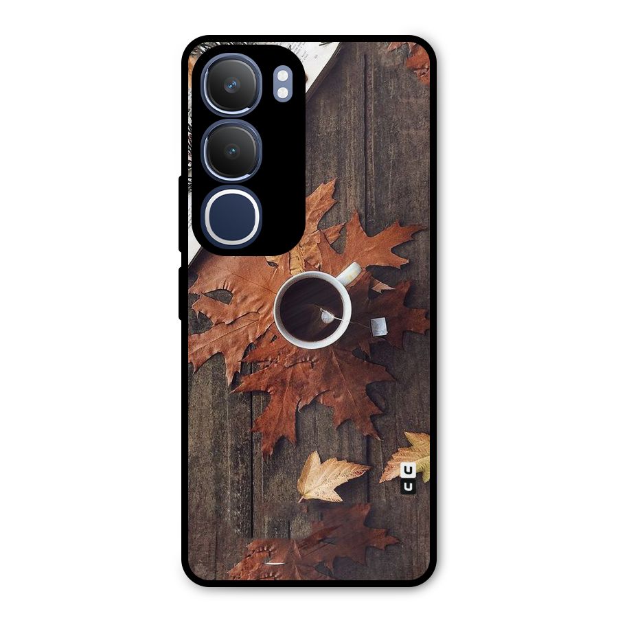 Fall Leaf Coffee Metal Back Case for Vivo Y29