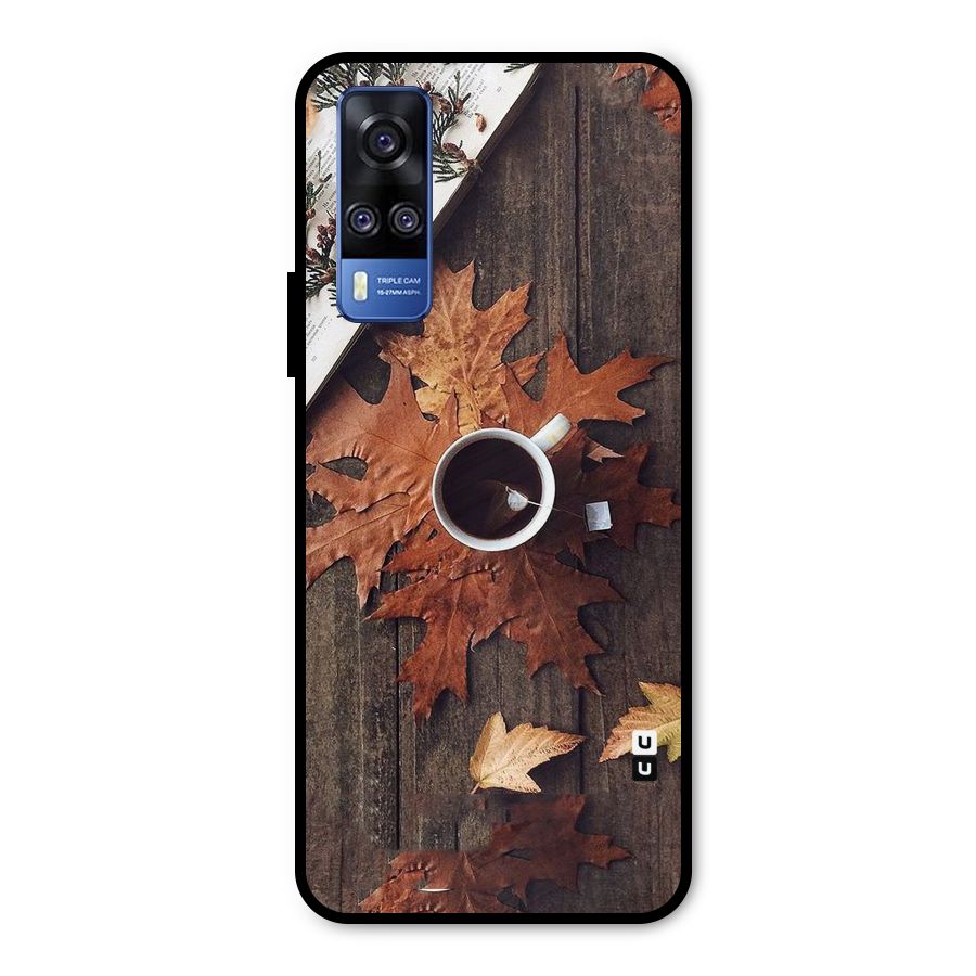 Fall Leaf Coffee Metal Back Case for Vivo Y51A