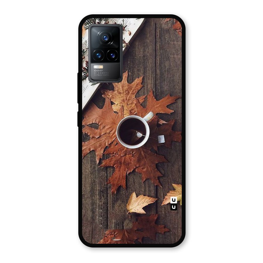 Fall Leaf Coffee Metal Back Case for Vivo Y73