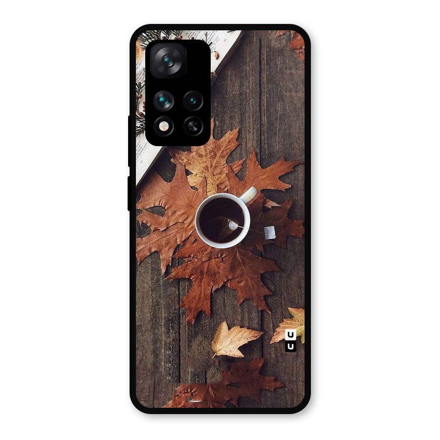 Fall Leaf Coffee Metal Back Case for Xiaomi 11i Hypercharge 5G
