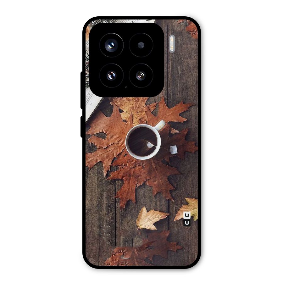 Fall Leaf Coffee Metal Back Case for Xiaomi 15
