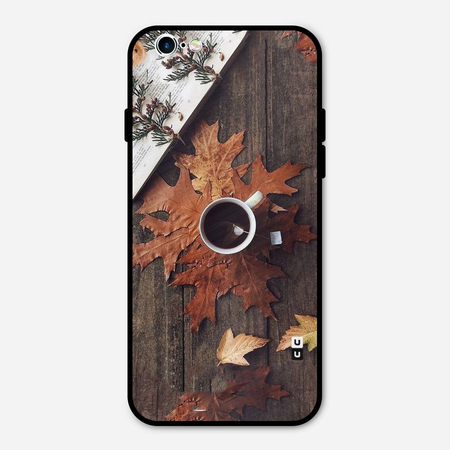 Fall Leaf Coffee Metal Back Case for iPhone 6 6s
