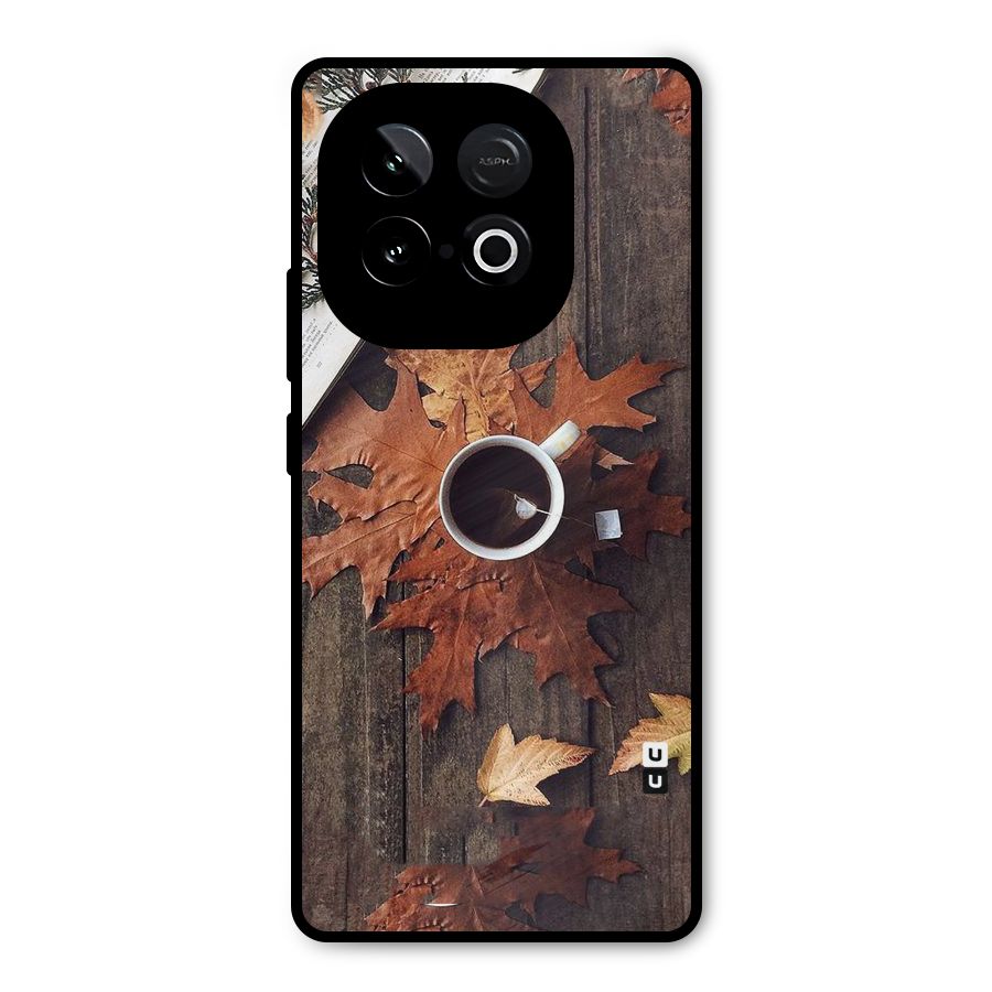 Fall Leaf Coffee Metal Back Case for iQOO Neo 10