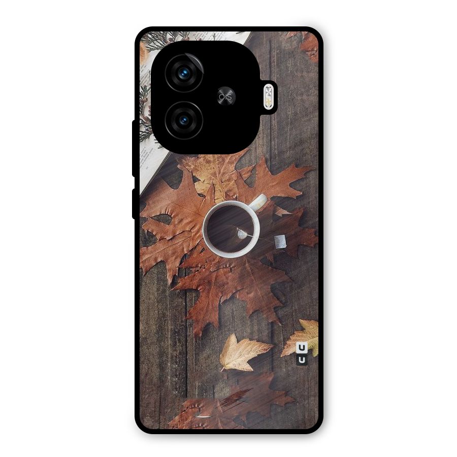 Fall Leaf Coffee Metal Back Case for iQOO Neo 10R