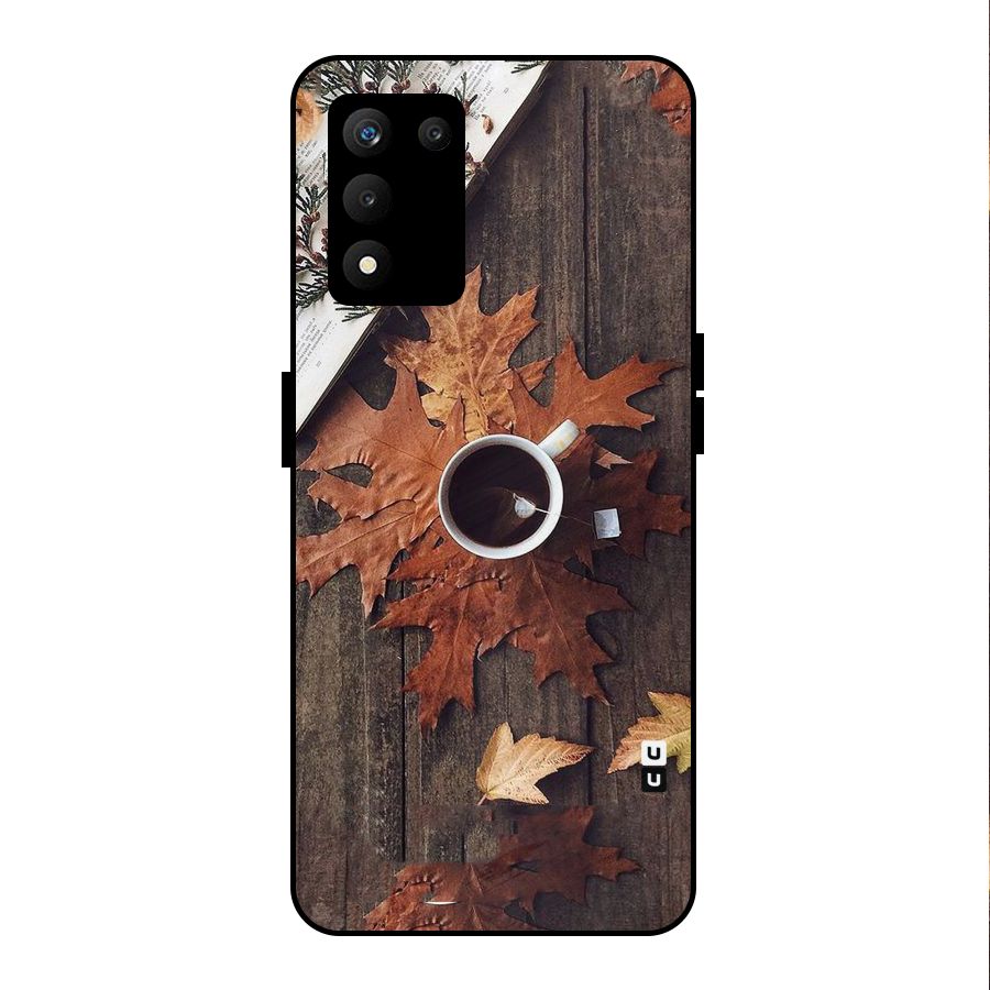 Fall Leaf Coffee Metal Back Case for realme 9 5G SE