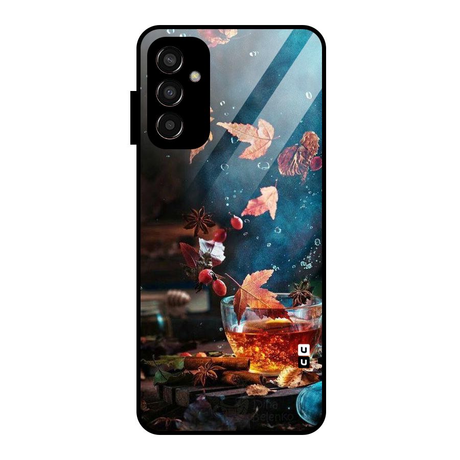 Falling Leaves Tea Glass Back Case for Galaxy F13