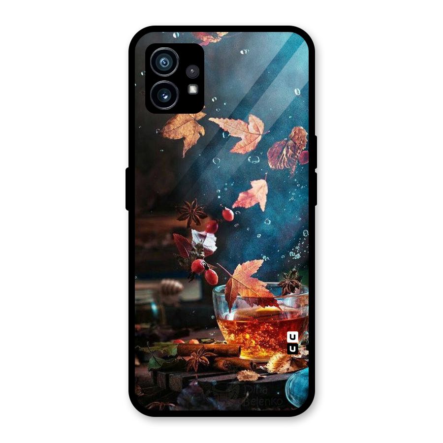 Falling Leaves Tea Glass Back Case for Nothing Phone 1