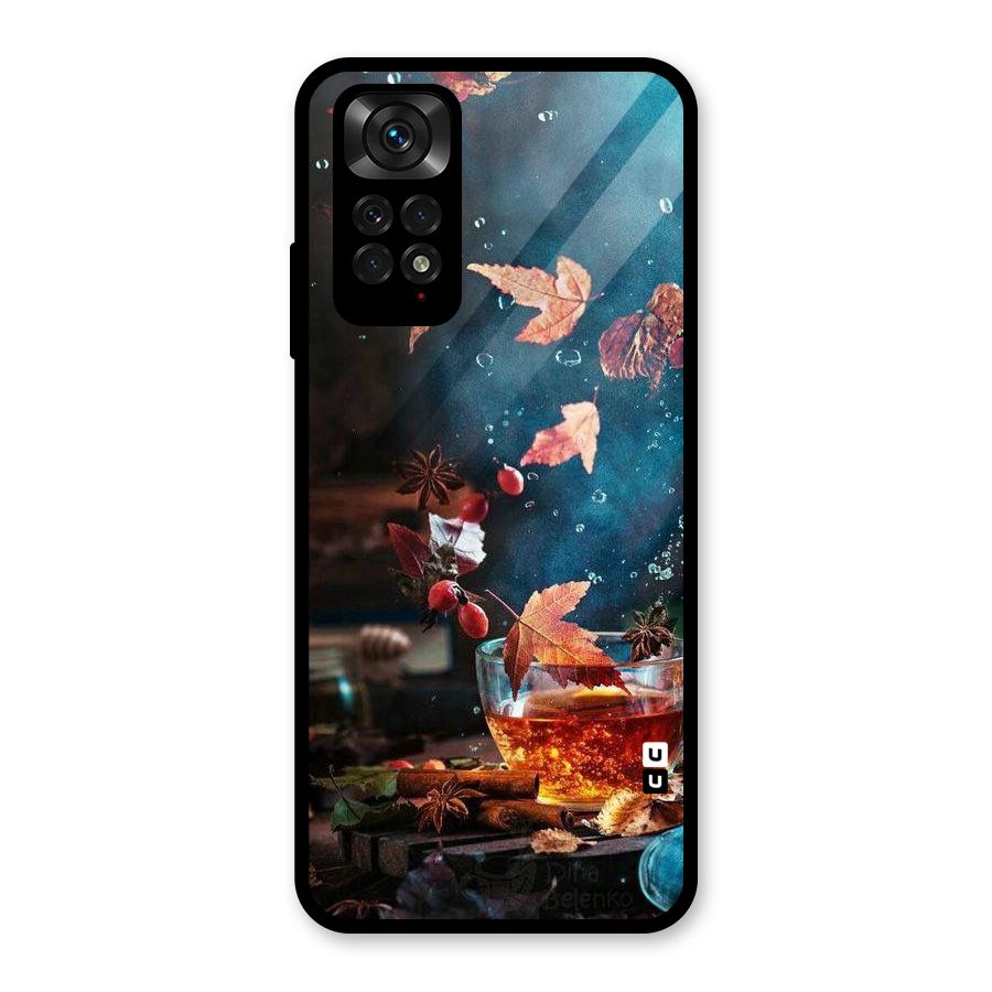 Falling Leaves Tea Glass Back Case for Redmi Note 11S