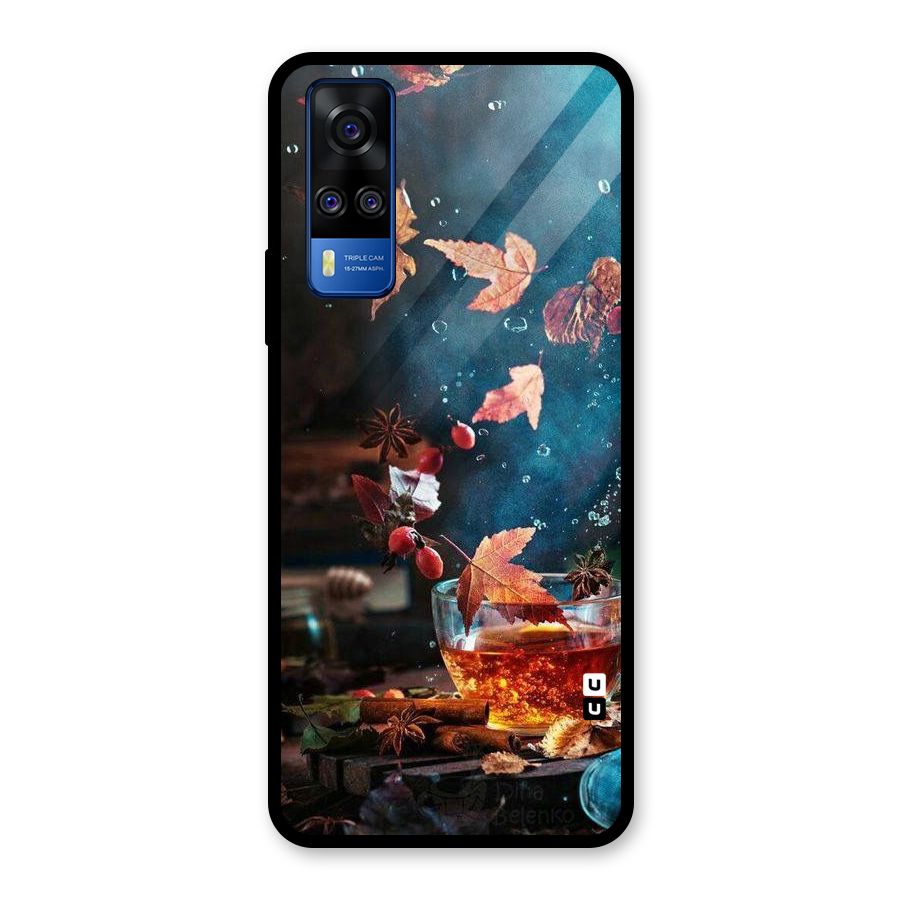 Falling Leaves Tea Glass Back Case for Vivo Y31