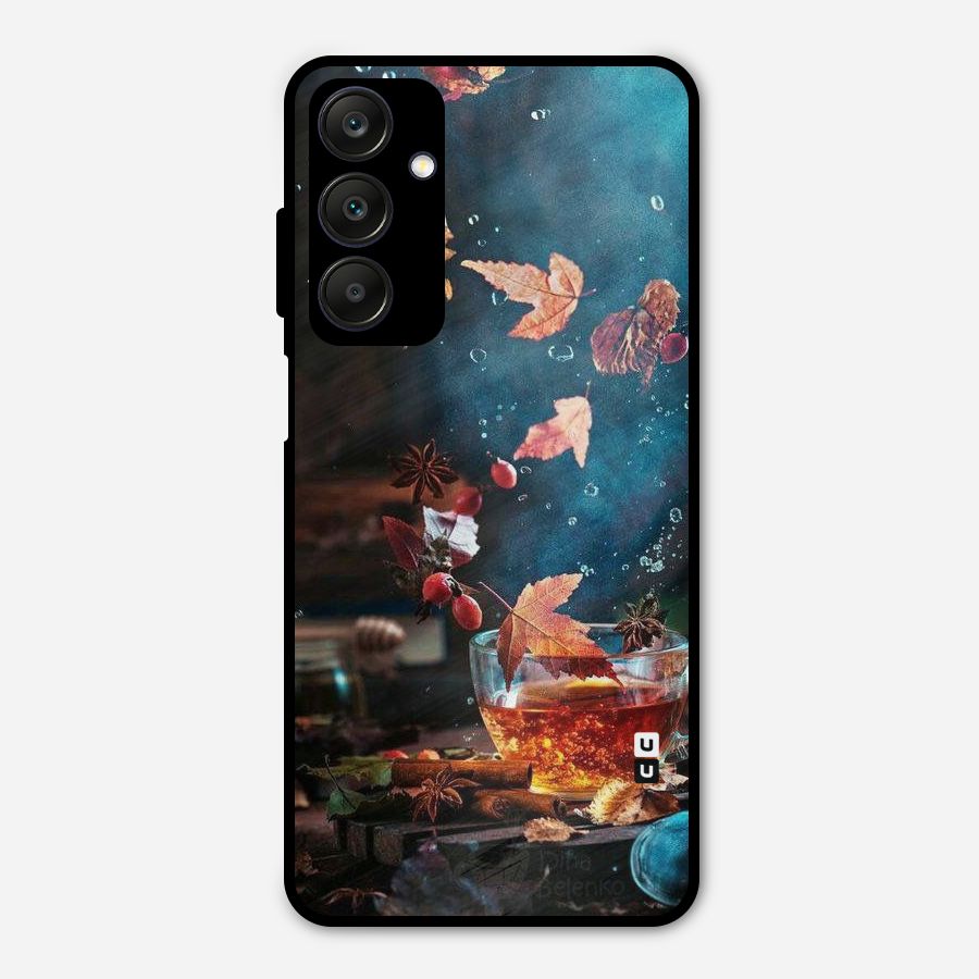 Falling Leaves Tea Metal Back Case for Galaxy A25 5G