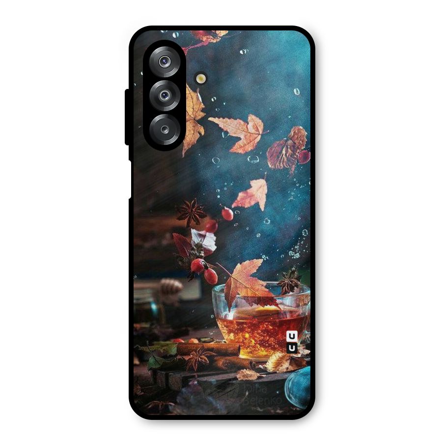 Falling Leaves Tea Metal Back Case for Galaxy A26