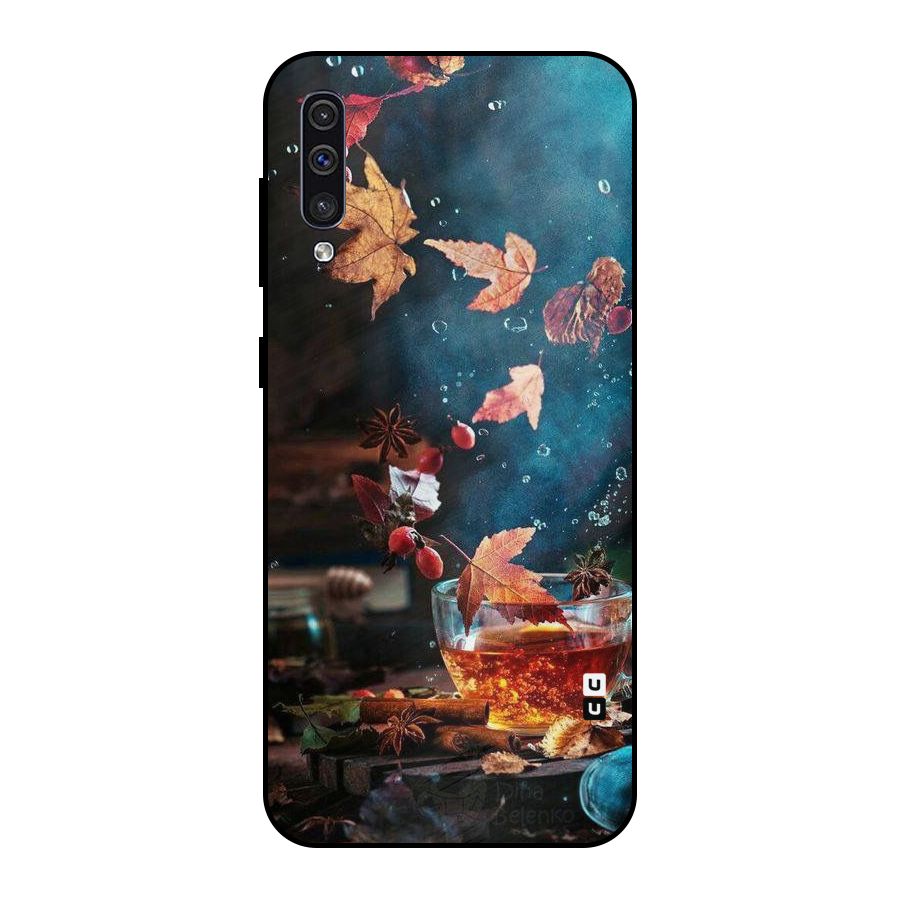 Falling Leaves Tea Metal Back Case for Galaxy A30s