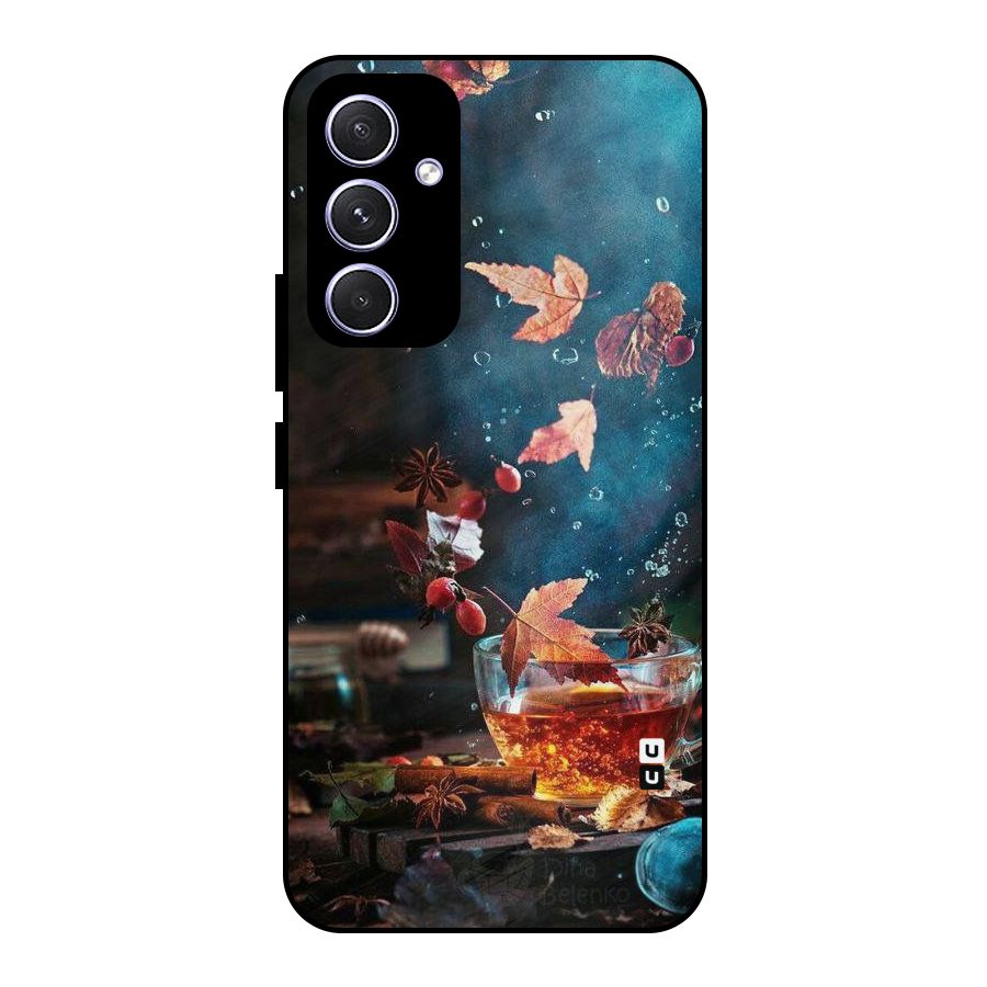 Falling Leaves Tea Metal Back Case for Galaxy A54