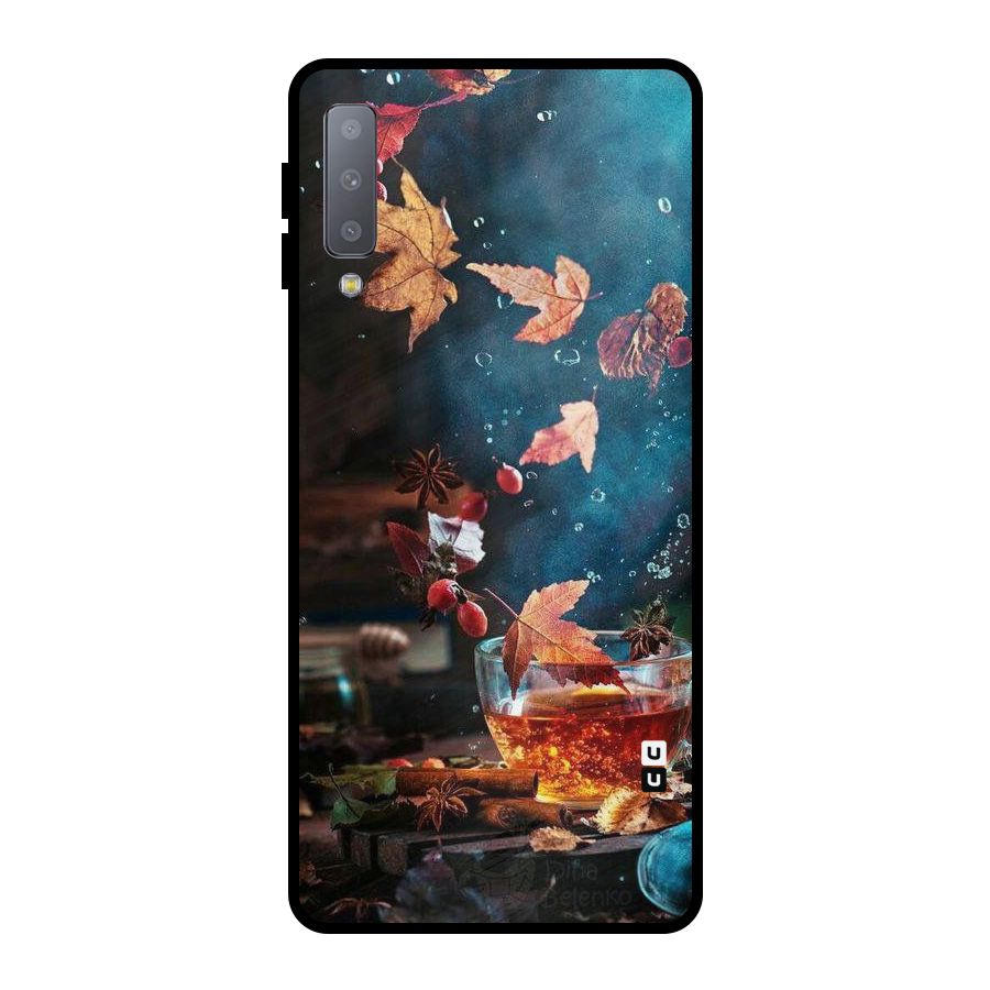 Falling Leaves Tea Metal Back Case for Galaxy A7 (2018)