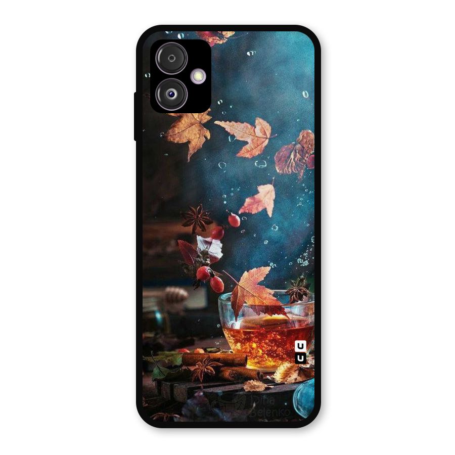 Falling Leaves Tea Metal Back Case for Galaxy F14