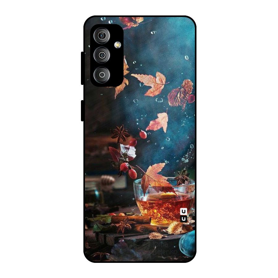 Falling Leaves Tea Metal Back Case for Galaxy F23