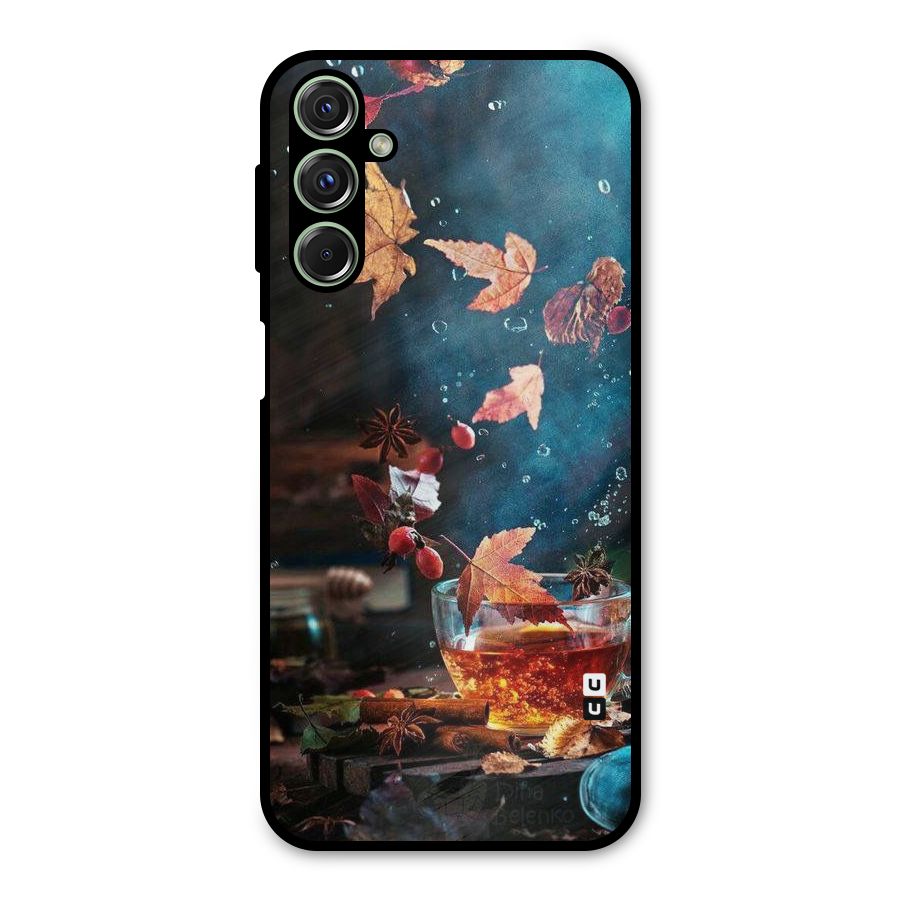 Falling Leaves Tea Metal Back Case for Galaxy F34