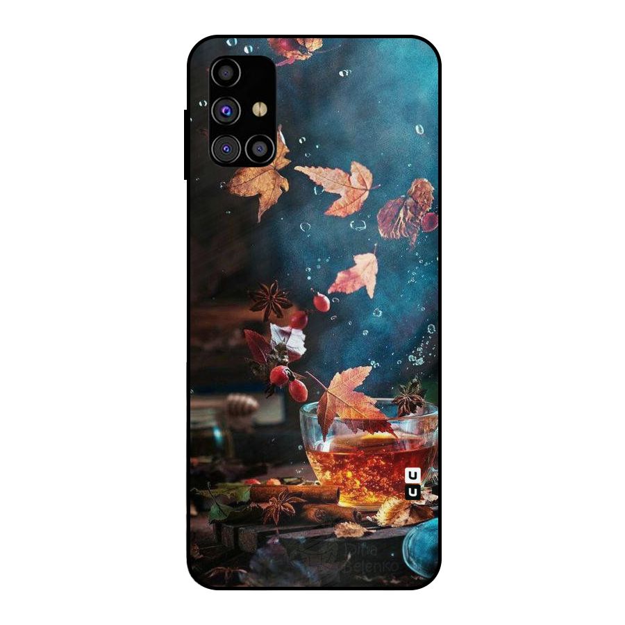 Falling Leaves Tea Metal Back Case for Galaxy M31s