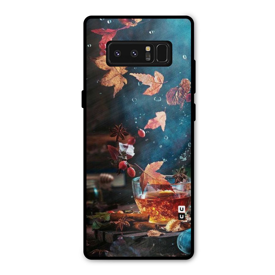 Falling Leaves Tea Metal Back Case for Galaxy Note 8