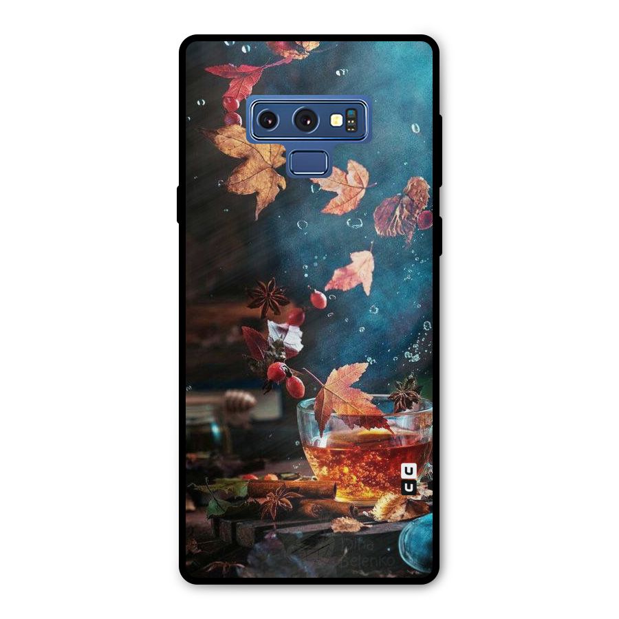 Falling Leaves Tea Metal Back Case for Galaxy Note 9