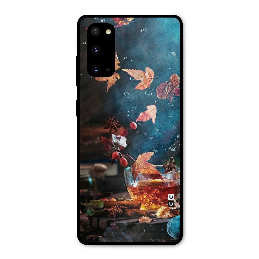 Falling Leaves Tea Metal Back Case for Galaxy S20