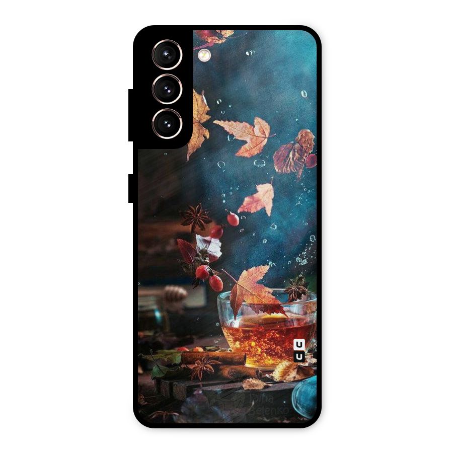 Falling Leaves Tea Metal Back Case for Galaxy S21 5G