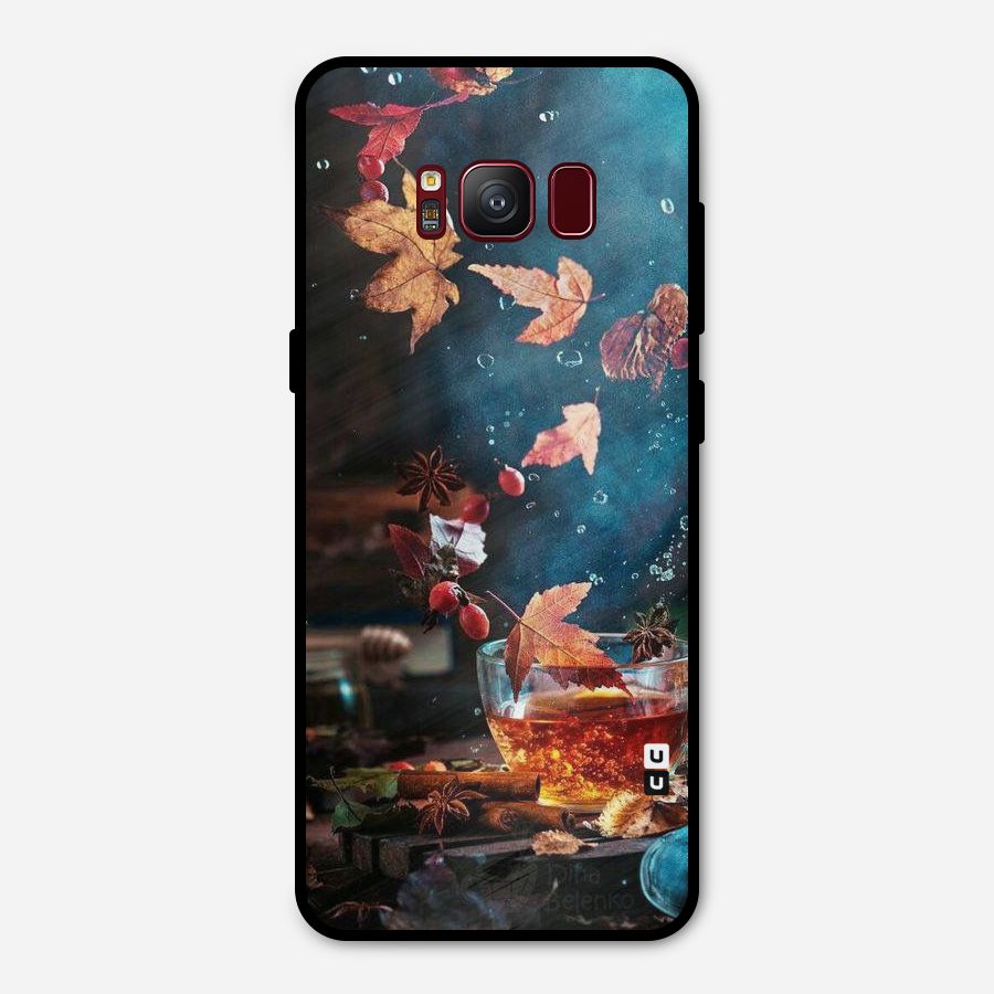 Falling Leaves Tea Metal Back Case for Galaxy S8