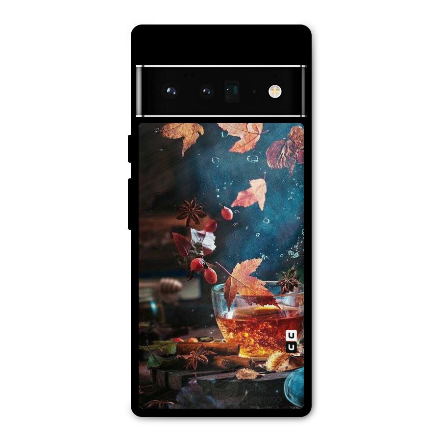 Falling Leaves Tea Metal Back Case for Google Pixel 6 Pro
