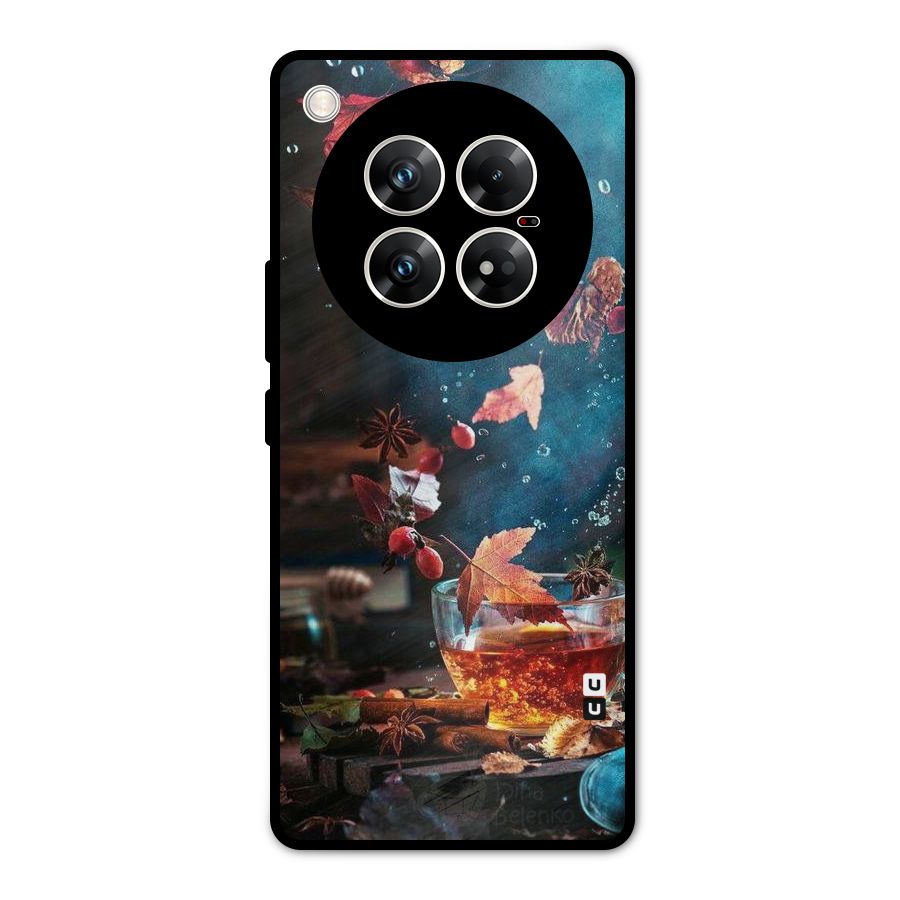 Falling Leaves Tea Metal Back Case for Infinix Zero 40 5G