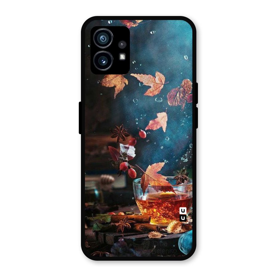 Falling Leaves Tea Metal Back Case for Nothing Phone 1