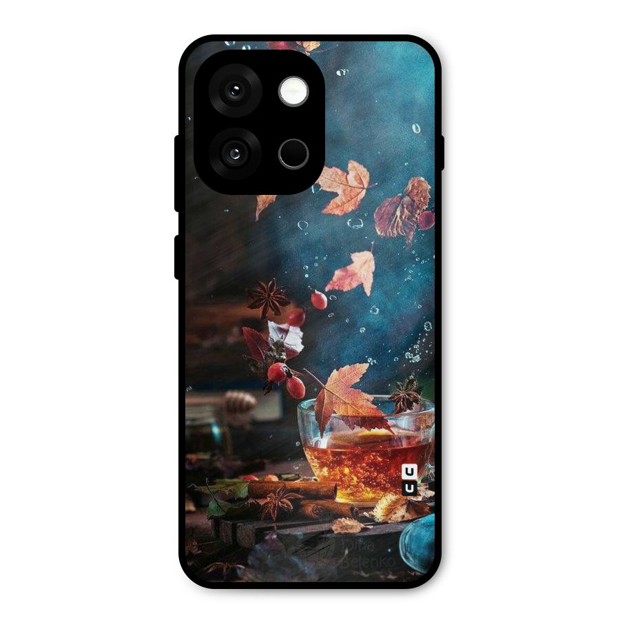 Falling Leaves Tea Metal Back Case for OnePlus 13s